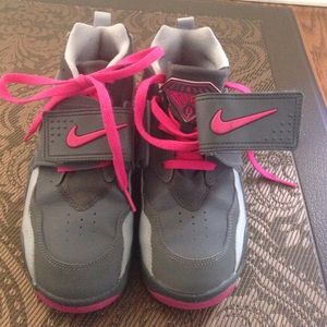 Nike Air basketball shoes.