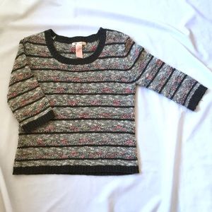 BOGO 🤑 Tulle Space Dyed Striped Sweater Green S