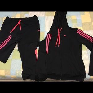 Adidas XL extra large tracksuit jacket pants pink