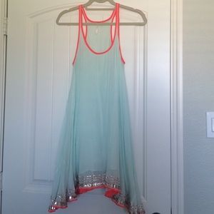 Green/blue free people dress size small!