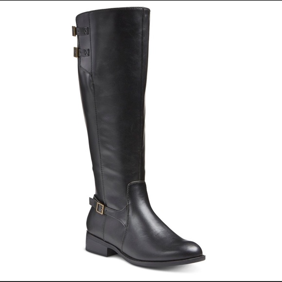 Merona black riding boots 6.5