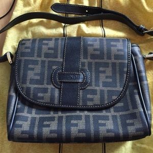 Authentic Fendi logo crossbody + dust bag