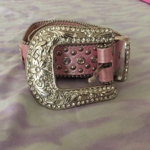 Light pink western belt