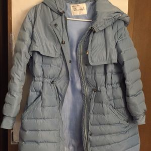 Korean high end sky blue puffer coat