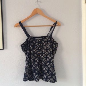 urban outfitters print button up tank