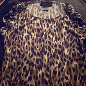 Kardashian Kollection Leopard Print Top