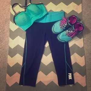 Victoria's Secret PINK yoga legging cropped SZ S