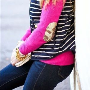 Banana Republic w/ gold sequin elbow patches