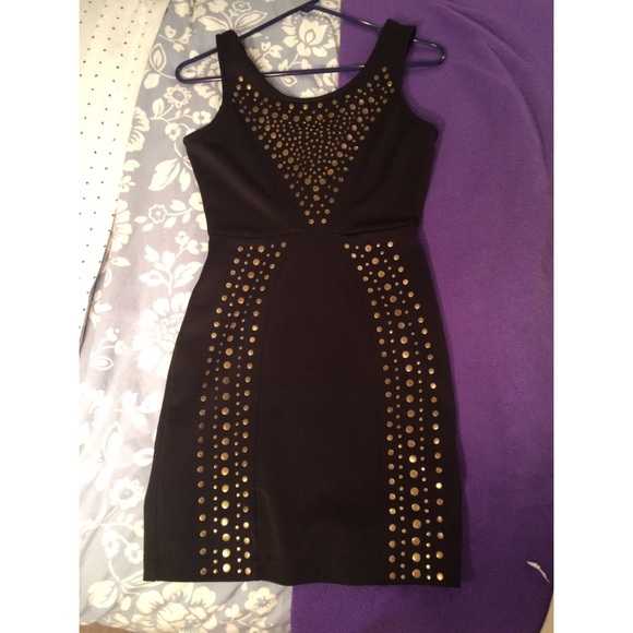 Studded Little Black Dress