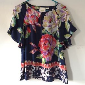 Anthropologie Gardenia Silk Tee 2