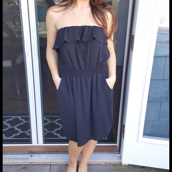 🔥SALE🔥(1X/2X/3X) Black strapless plus size dress - Picture 2 of 4