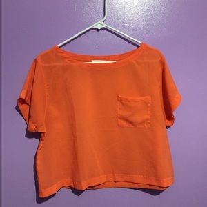Lush Cropped Shirt Size Small