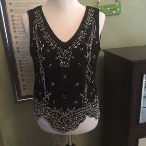 Elegant beaded top with cover jacket