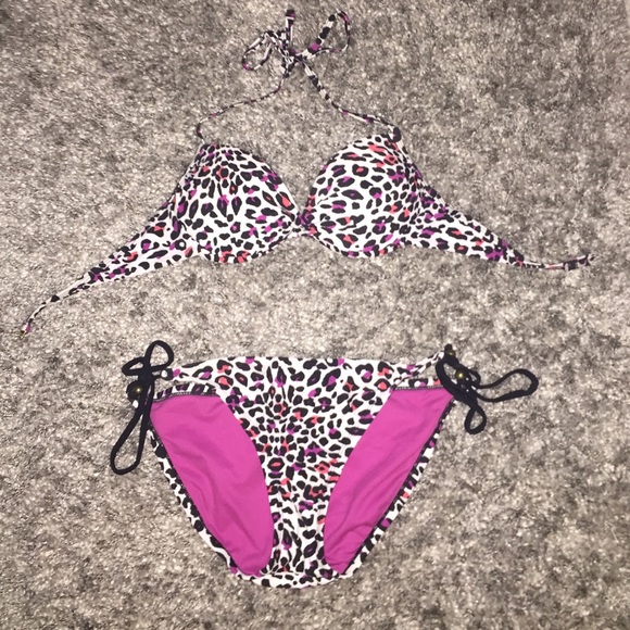 Leopard print bikini bathing suit