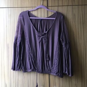 Beautiful, bohemian, purple blouse