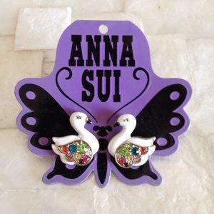 Anna Sui Swan Earrings