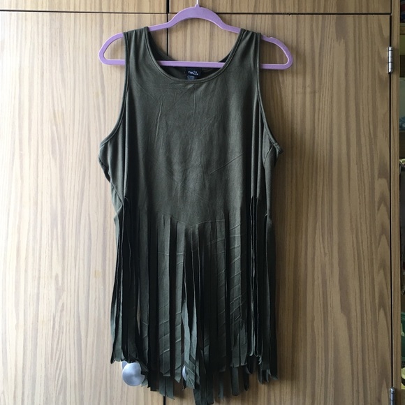 Suede tank top