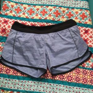 Lululemon Striped speed shorts