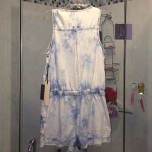 Denim washed romper