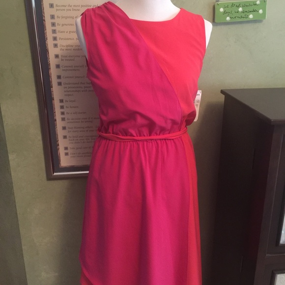 Fuschia and orange soft dress. SOLD