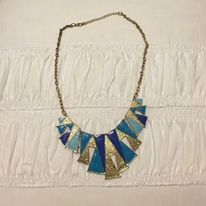 Blue and gold necklace