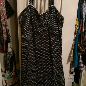 Faded Glory Navy Polka Dot Dress