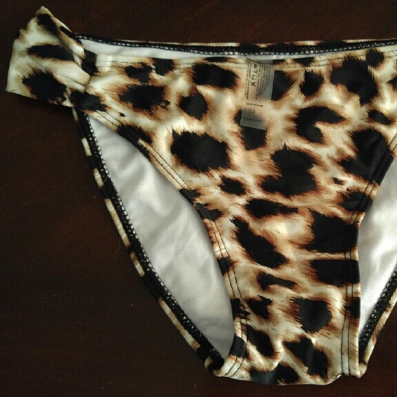 Leopard Print Swim Bottoms