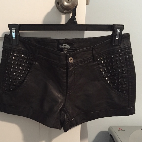 Bebe leather shorts