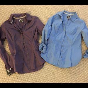 (2) Express "The Essential" work shirts