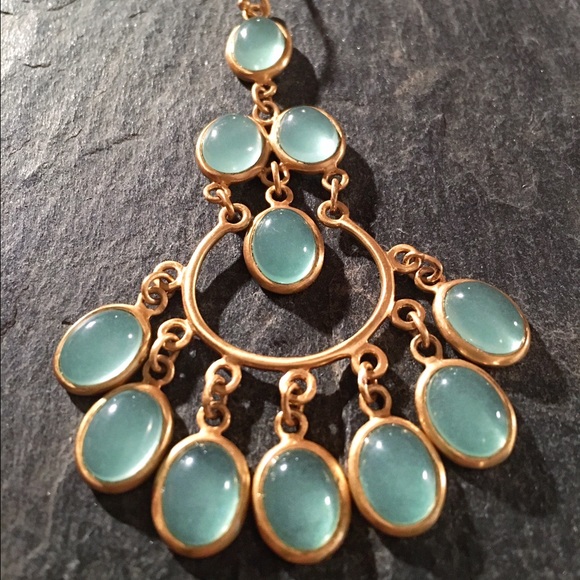 💥SOLD💥Cabochon Chandelier Earrings - Picture 2 of 2