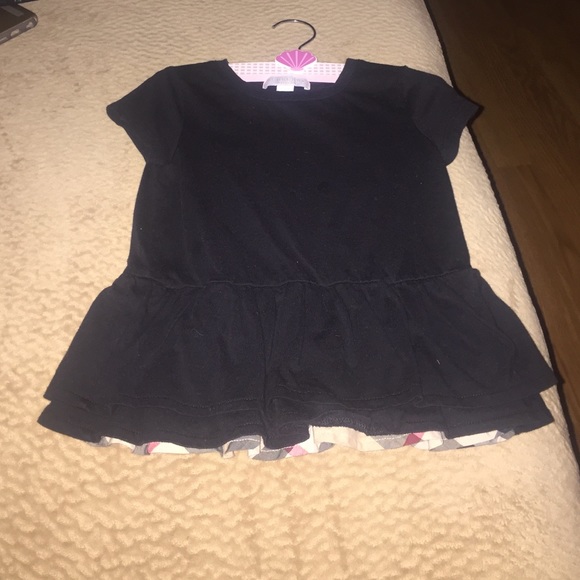 Girls Burberry peplum tee