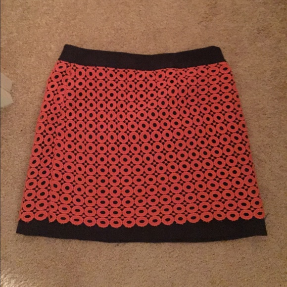 LOFT Coral and Navy Skirt!