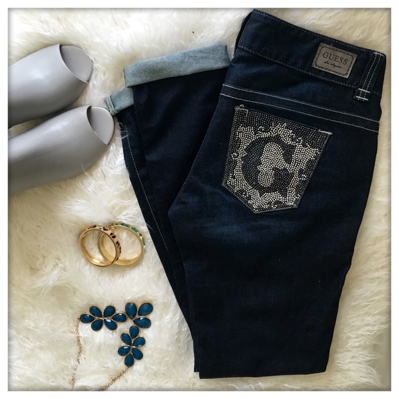 Guess Denim - 💎GUESS Daredevil Embellished Pocket Skinny Jean