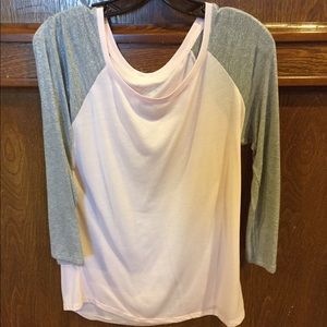 Pink & Silver Raglan Tee