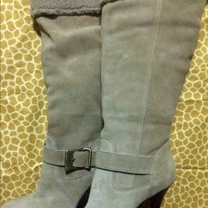 Guess new tan tall faux fur boots