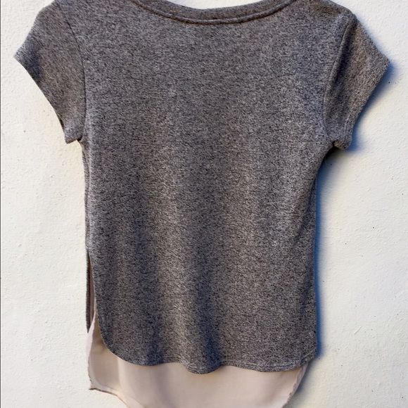 Tan chiffon & cotton urban outfitters shirt Sz Sm - Picture 2 of 3