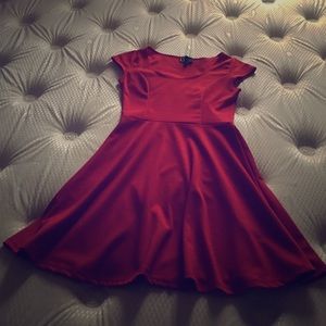 Red skater dress