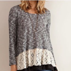 Charcoal marbled tunic