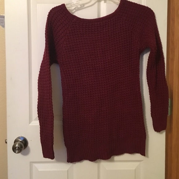 Maroon colored sweater
