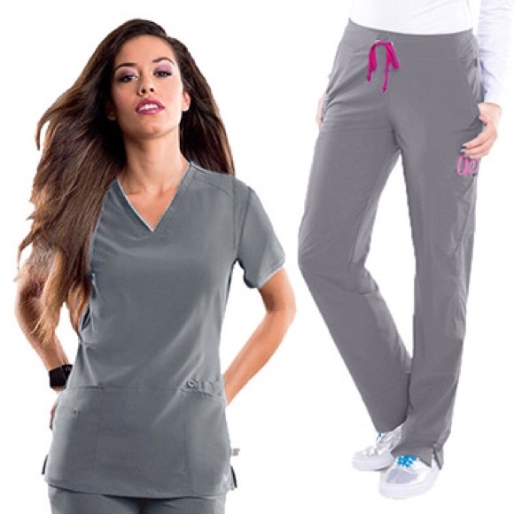 "Gray" Smitten Scrub set