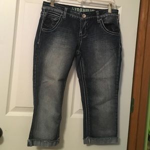 Blue jean Capris