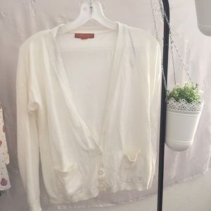 Basic White Cardigan