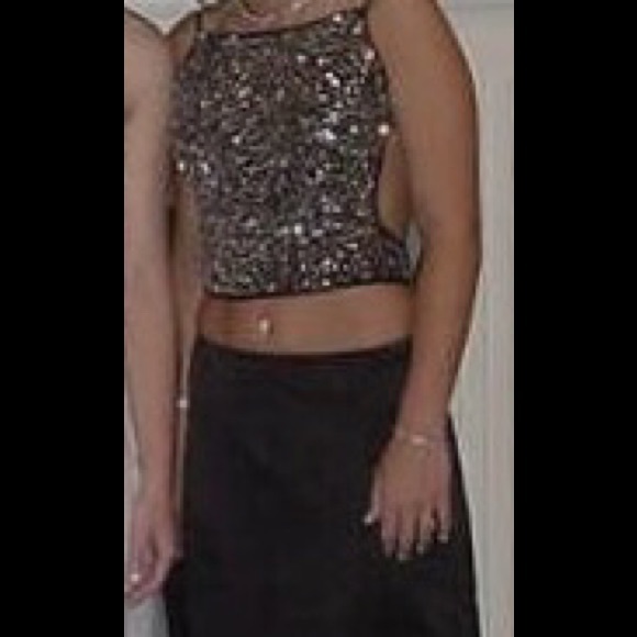 BLACK PROM DRESS - Picture 1 of 3