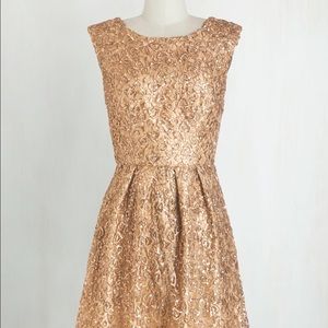 Gold sequin dress