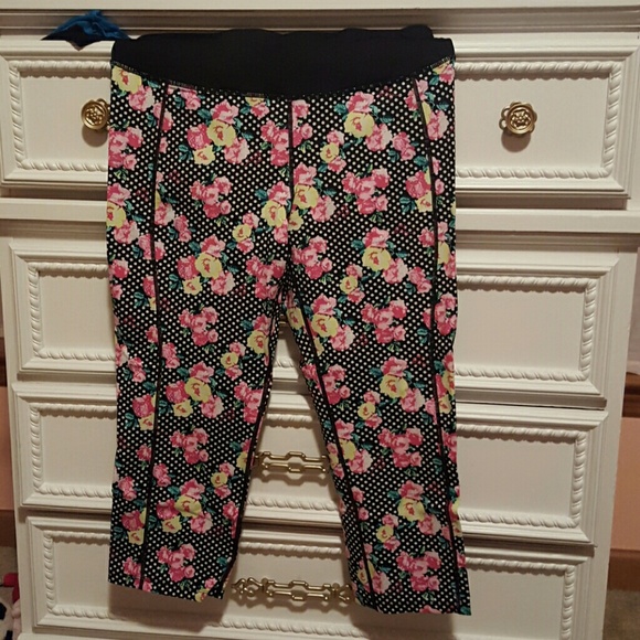Floral active wear pants