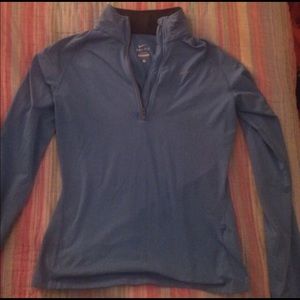 Blue Nike dri-fit half zip