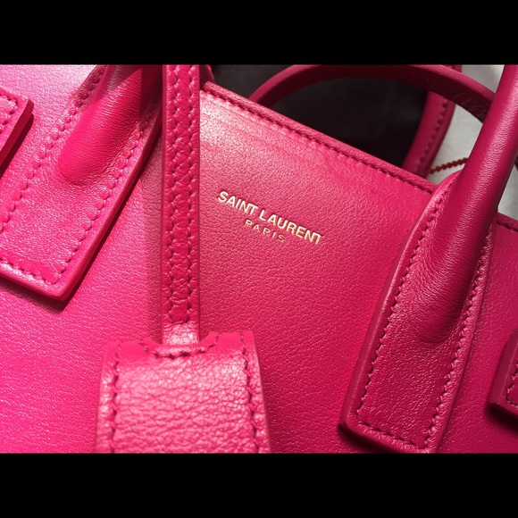 NWT Saint Laurent Nano Sac De Jour Fuchsia - Picture 2 of 4