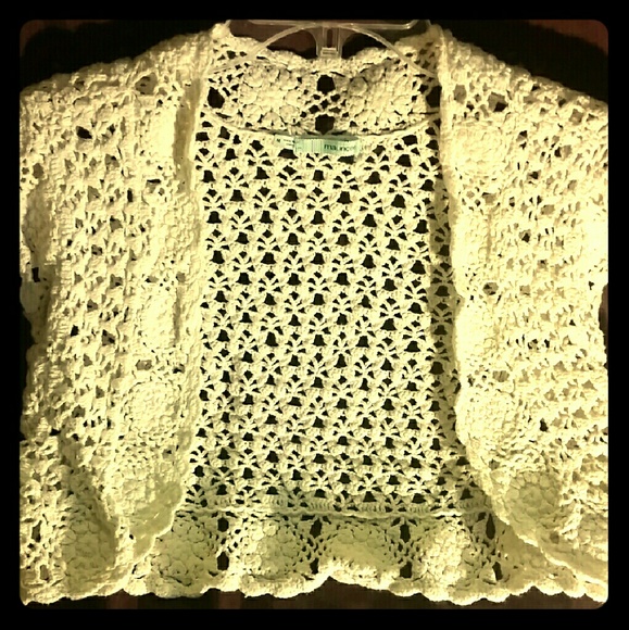 Crocheted mini jacket
