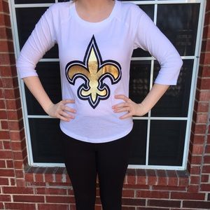 Pink Victoria Secrets NFL New Orleans Saints Shirt