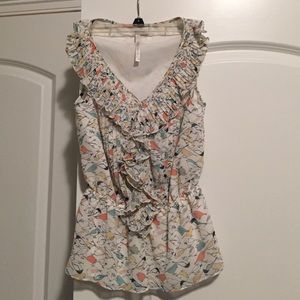 Ruffle Patterned Tank